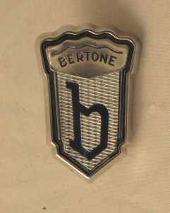 Bertone Side Emblem, Alfa Sprint, Speciale, Fiat 850 SKU 81-4338