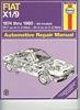 Haynes Manual, Fiat X1/9 74-80 - (SKU 99-1373)