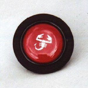 Red Abarth Horn Button, Fiat Spider 2000 - (SKU 98-1695)