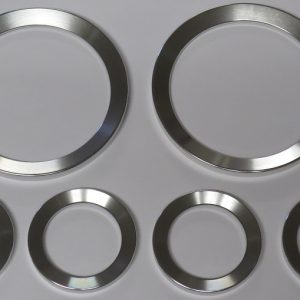 Gauge Trim Rings Aluminum, Fiat 124/2000 & 850 (SKU 50-0301-AL)