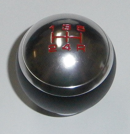 Black & Silver Shift Knob (Style2), Fiat 124 - (SKU 50-7344)