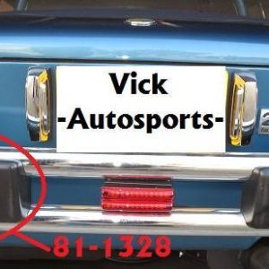 Bumper Rubber Rear Left, Fiat 124/2000 - (SKU 81-1328)