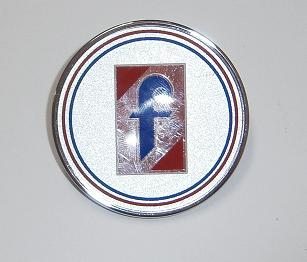 Pininfarina 'F' hood & trunk emblem - round - (SKU 81-4317)