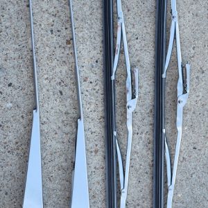 Chrome Wiper Arms w/ 13" Blades Kit, Fiat 124 - (SKU 88-3304)