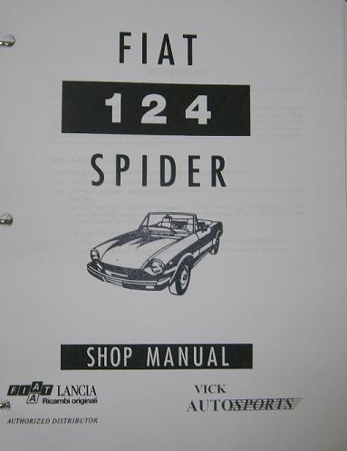 Factory Shop Manual, Fiat 124/2000 Spider - (SKU 99-2393)